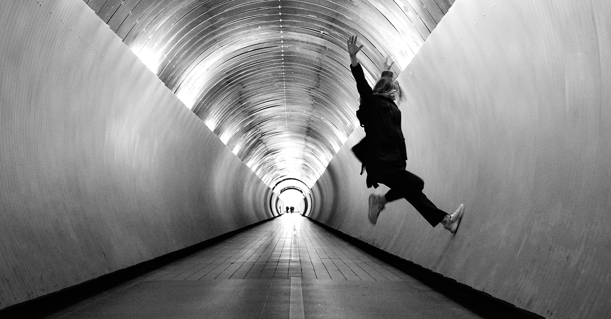 Dansare i gångtunnel